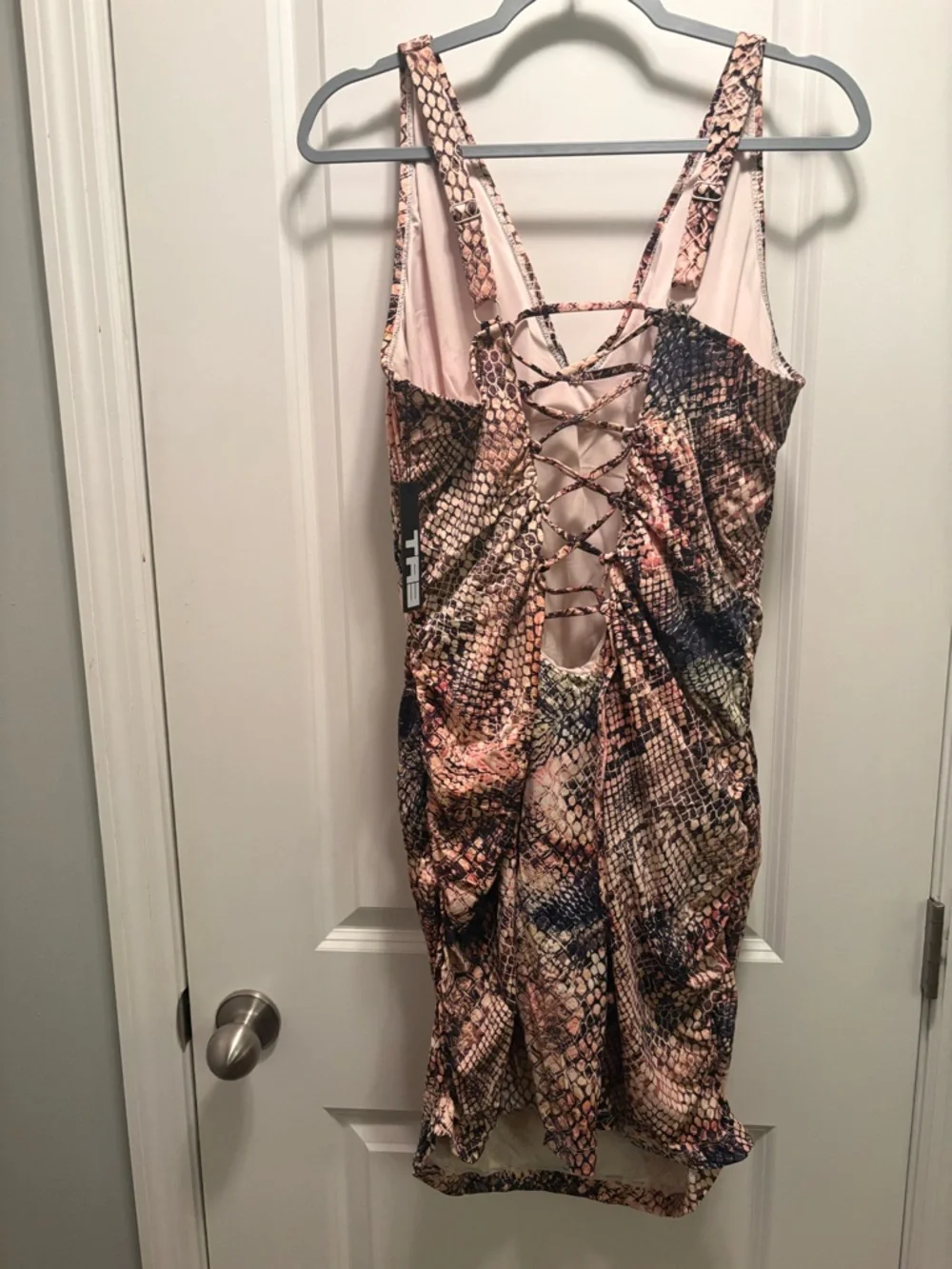 TA3 Snake Print Plungey Swim Dress NWT Size 3X Reg/Long - Picture 4 of 5